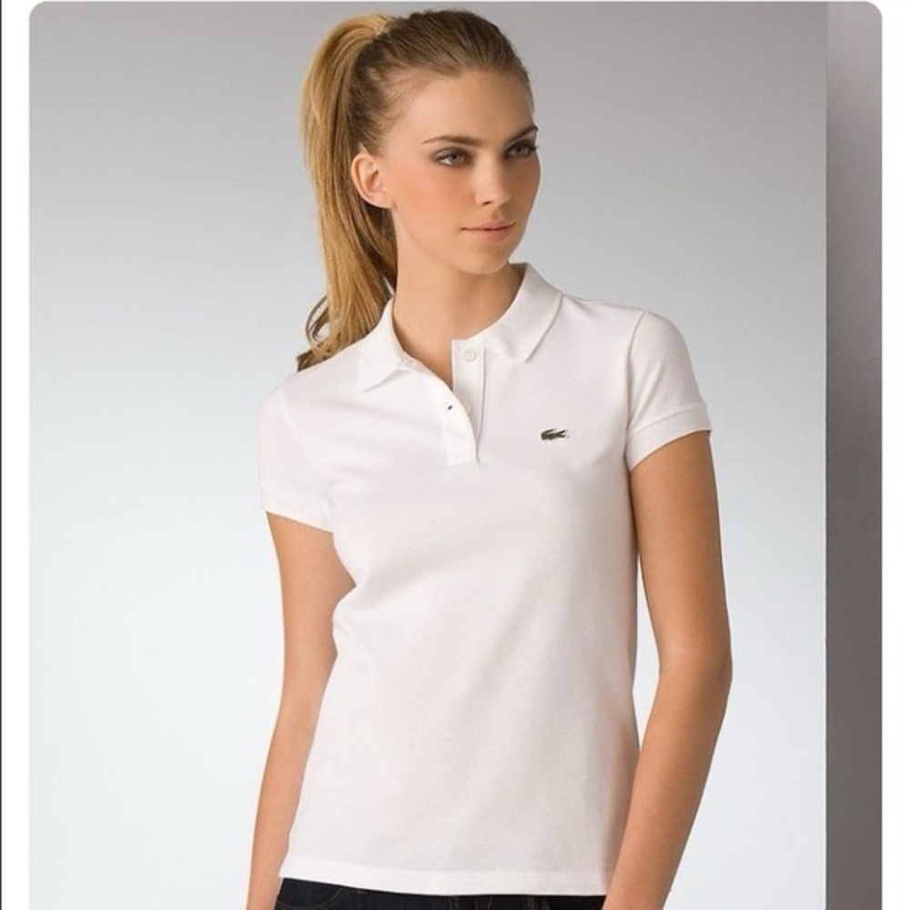 Lacoste Women's Classic White Short Sleeve Polo